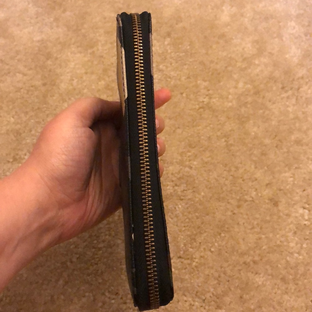 Fossil Wallet Leaves Print Size Os Color Brown Gr… - image 4